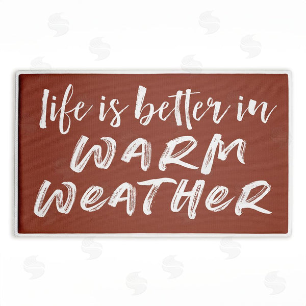 stupell industries Lettered and Lined | Better In Warm Weather Plush Bath Mat