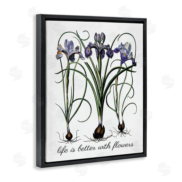 Stupell Industries Lettered And Lined | Better With Flowers Wall Art