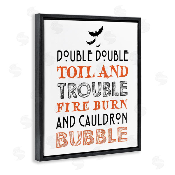 Stupell Industries Lettered And Lined | Black & Orange Halloween Bats Wall Art