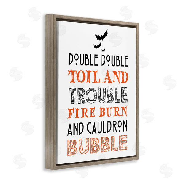 Stupell Industries Lettered And Lined | Black & Orange Halloween Bats Wall Art