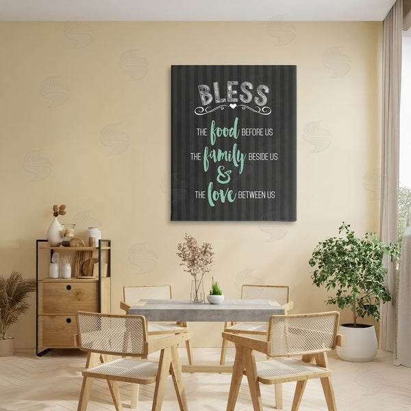 Stupell Industries Lettered And Lined | Bless The Food Family & Love Wall Art