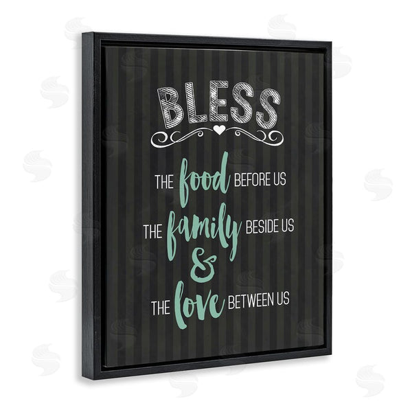 Stupell Industries Lettered And Lined | Bless The Food Family & Love Wall Art