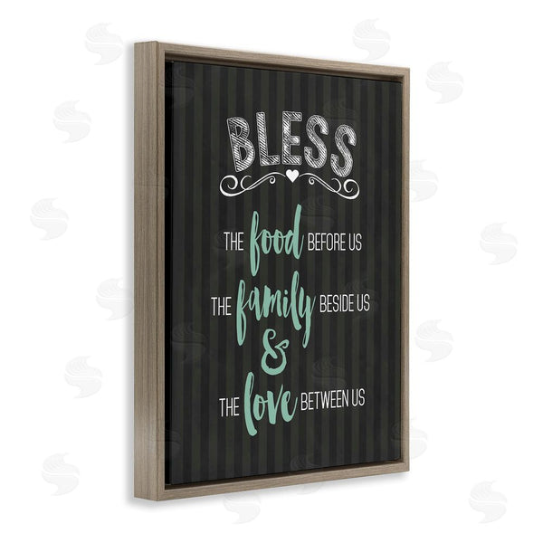 Stupell Industries Lettered And Lined | Bless The Food Family & Love Wall Art