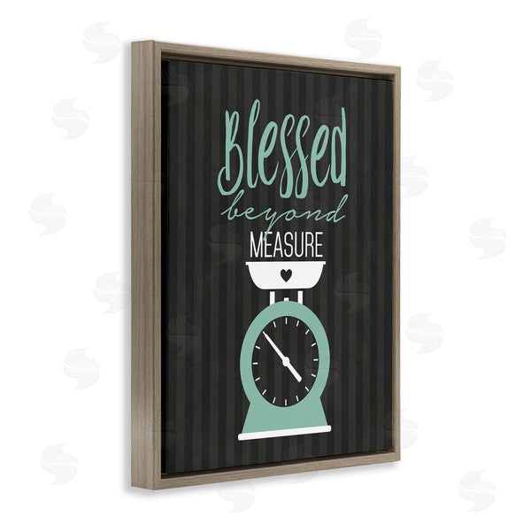 Stupell Industries Lettered And Lined | Blessed Beyond Measure Scale Wall Art