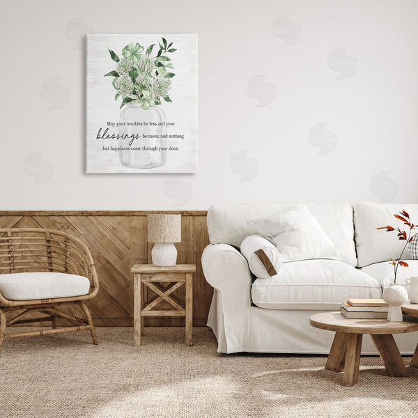 Stupell Industries Lettered And Lined | Blessings & Happiness Proverb Wall Art
