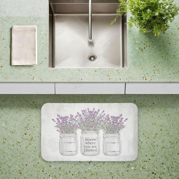 Stupell Industries Lettered And Lined | Bloom Where You Are Planted Anti-Fatigue Mat
