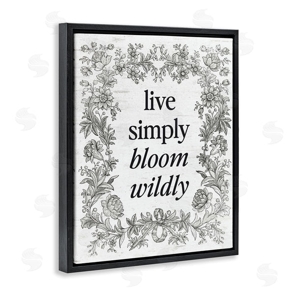 Stupell Industries Lettered And Lined | Bloom Wildly Vintage Border