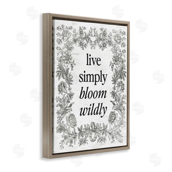 Stupell Industries Lettered And Lined | Bloom Wildly Vintage Border
