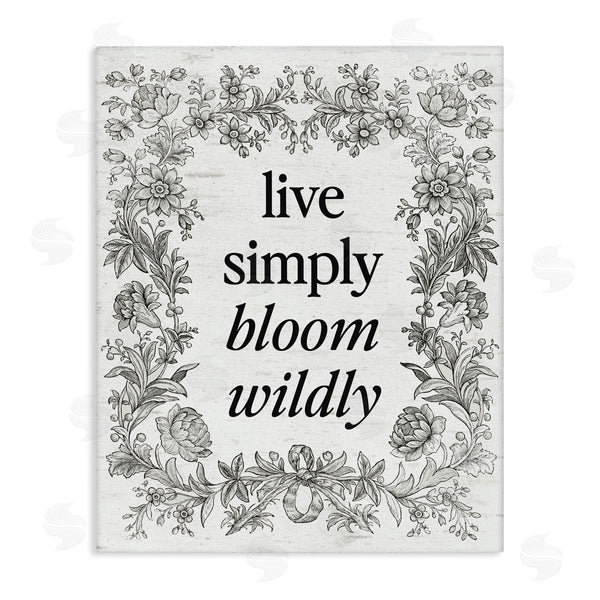 stupell industries Lettered and Lined | Bloom Wildly Vintage Border