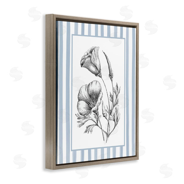 Stupell Industries Lettered And Lined | Blossoming Flowers On Stripes