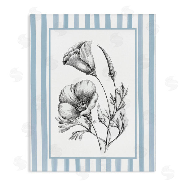 stupell industries Lettered and Lined | Blossoming Flowers on Stripes