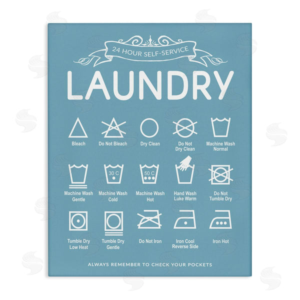 stupell industries Lettered and Lined | Blue Vintage Laundry Guide