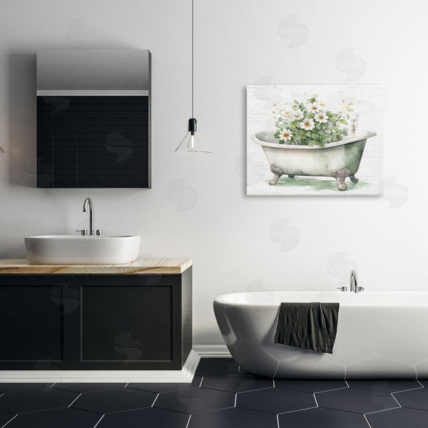 Stupell Industries Lettered And Lined | Boho Tub With Daisies Wall Art