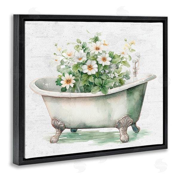Stupell Industries Lettered And Lined | Boho Tub With Daisies Wall Art