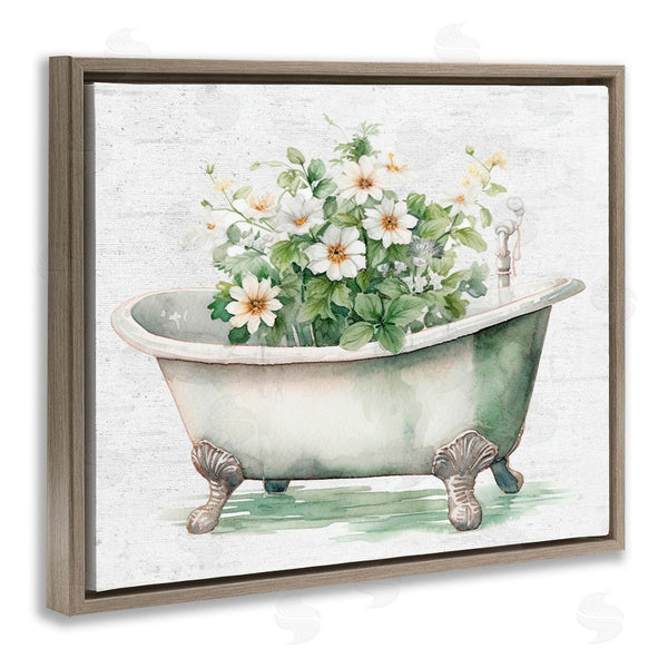 Stupell Industries Lettered And Lined | Boho Tub With Daisies Wall Art