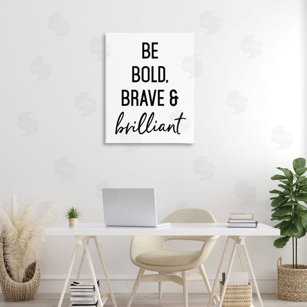 Stupell Industries Lettered And Lined | Bold Brave & Brilliant Wall Art