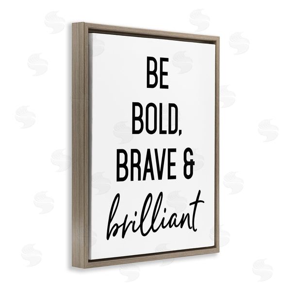 Stupell Industries Lettered And Lined | Bold Brave & Brilliant Wall Art