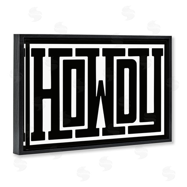 Stupell Industries Lettered And Lined | Bold Vintage Howdy Greeting