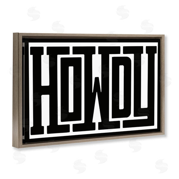 Stupell Industries Lettered And Lined | Bold Vintage Howdy Greeting