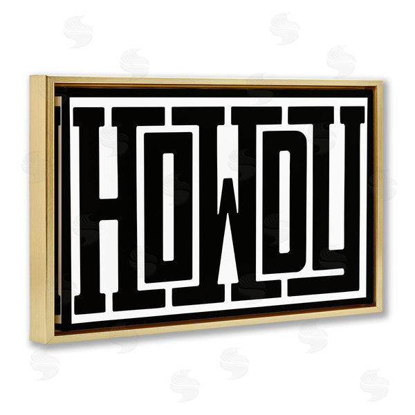 Stupell Industries Lettered And Lined | Bold Vintage Howdy Greeting