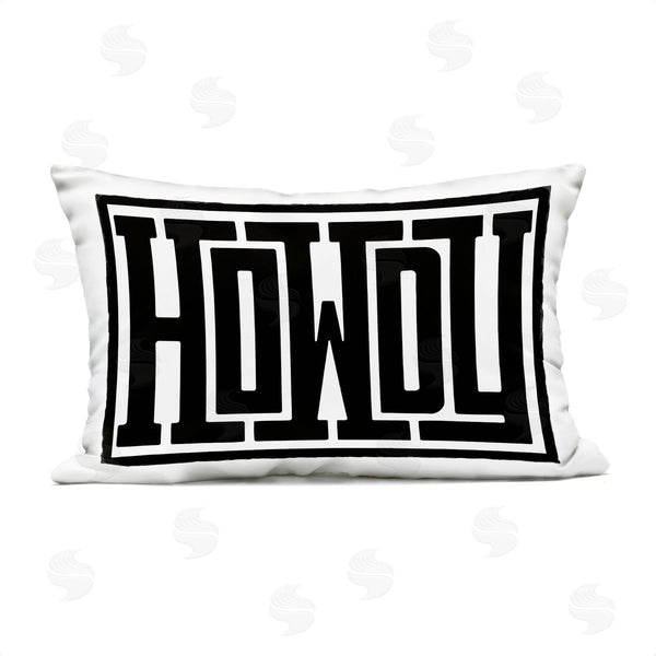 Stupell Industries Lettered And Lined | Bold Vintage Howdy Greeting Printed Throw Pillow