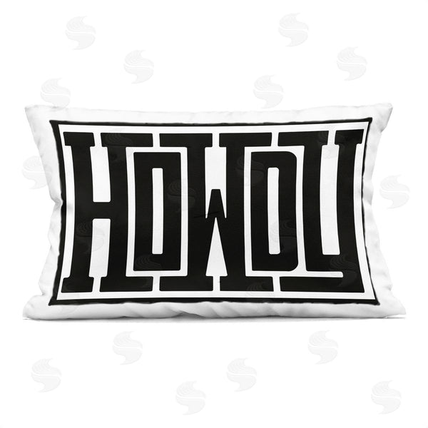 stupell industries Lettered and Lined | Bold Vintage Howdy Greeting Printed Throw Pillow