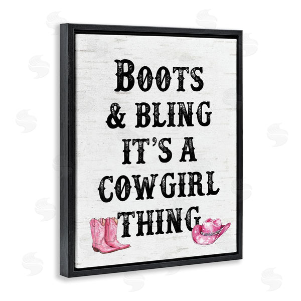 Stupell Industries Lettered And Lined | Boots & Bling Cowgirl Thing