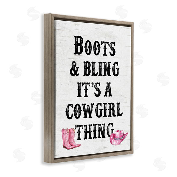 Stupell Industries Lettered And Lined | Boots & Bling Cowgirl Thing
