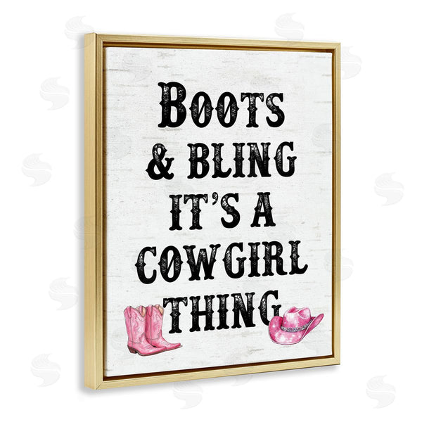 Stupell Industries Lettered And Lined | Boots & Bling Cowgirl Thing