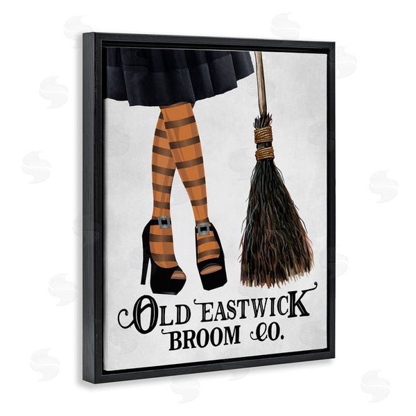Stupell Industries Lettered And Lined | Broom Co. Halloween Sign Wall Art