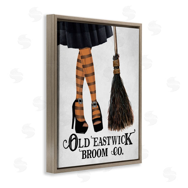 Stupell Industries Lettered And Lined | Broom Co. Halloween Sign Wall Art