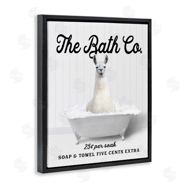 Stupell Industries Lettered And Lined | Bubble Bath Ad Llama Wall Art