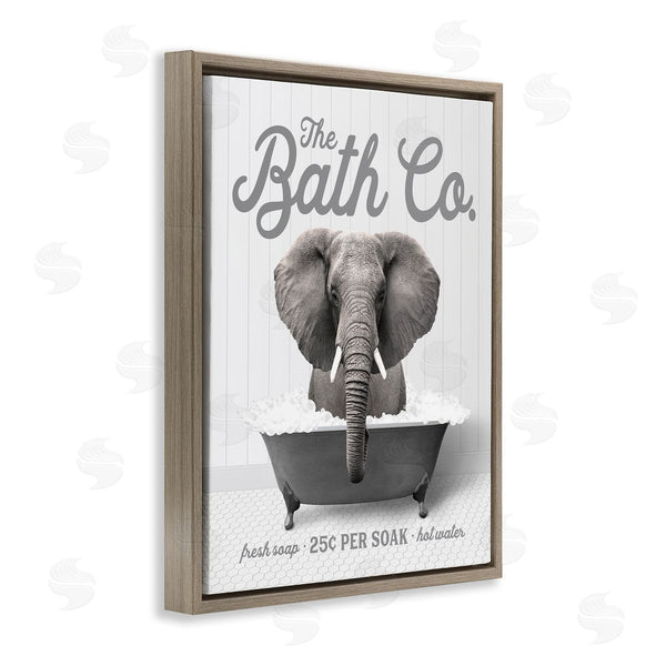 Stupell Industries Lettered And Lined | Bubble Bath Elephant Wall Art