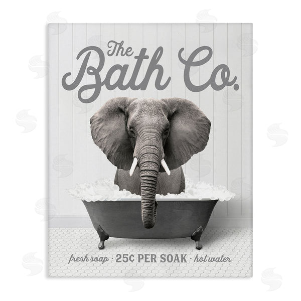 stupell industries Lettered and Lined | Bubble Bath Elephant Wall Art