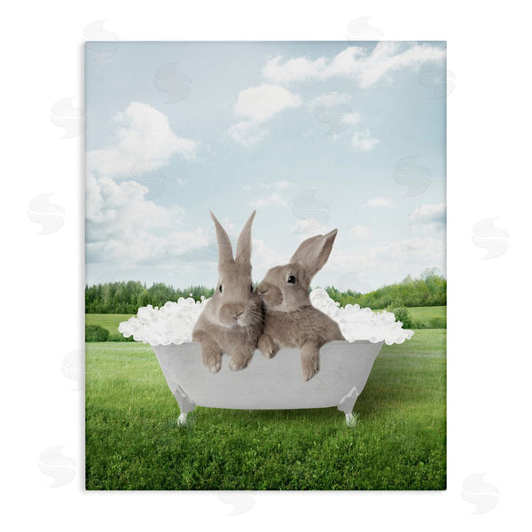 stupell industries Lettered and Lined | Bubble Bath in Field Wall Art