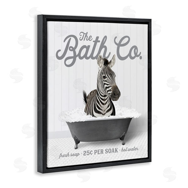Stupell Industries Lettered And Lined | Bubble Bath Zebra Wall Art