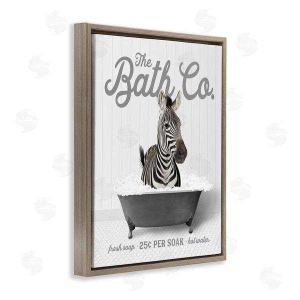 Stupell Industries Lettered And Lined | Bubble Bath Zebra Wall Art