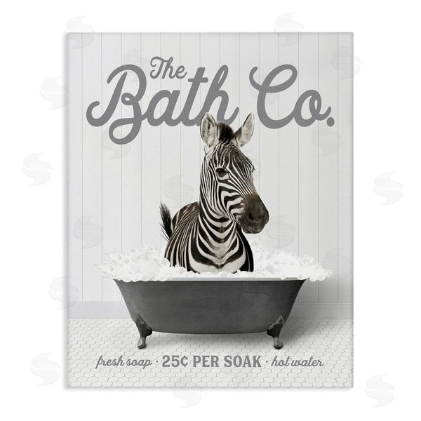 stupell industries Lettered and Lined | Bubble Bath Zebra Wall Art
