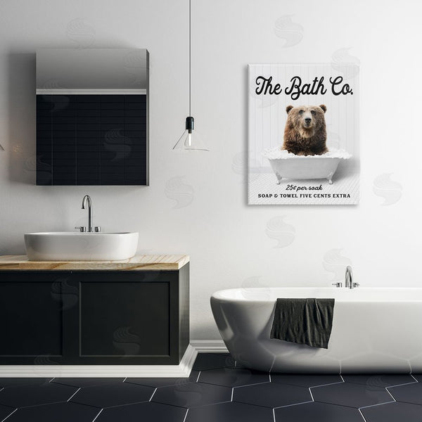 Stupell Industries Lettered And Lined | Bubble Bathtub Bear Wall Art