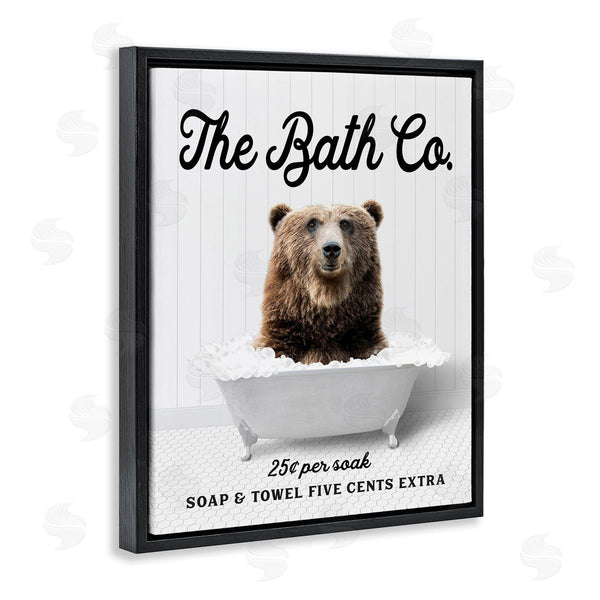 Stupell Industries Lettered And Lined | Bubble Bathtub Bear Wall Art