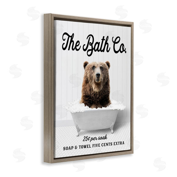 Stupell Industries Lettered And Lined | Bubble Bathtub Bear Wall Art