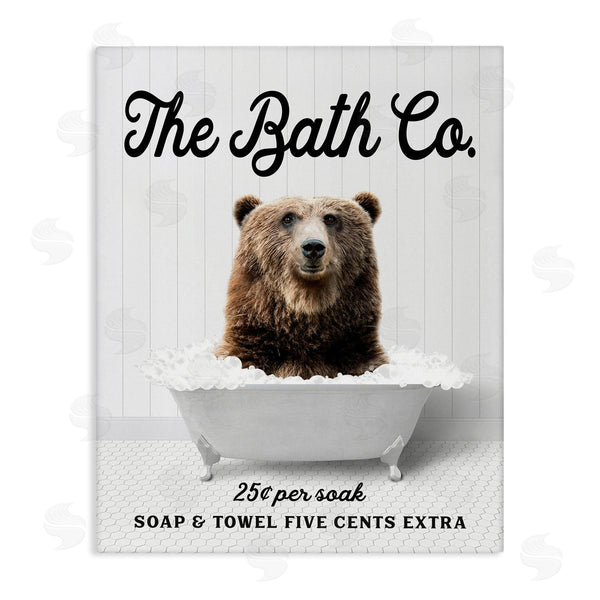 stupell industries Lettered and Lined | Bubble Bathtub Bear Wall Art