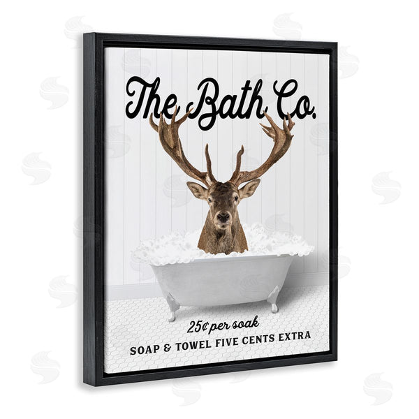 Stupell Industries Lettered And Lined | Bubble Bathtub Deer Wall Art