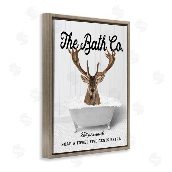 Stupell Industries Lettered And Lined | Bubble Bathtub Deer Wall Art