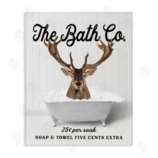 stupell industries Lettered and Lined | Bubble Bathtub Deer Wall Art