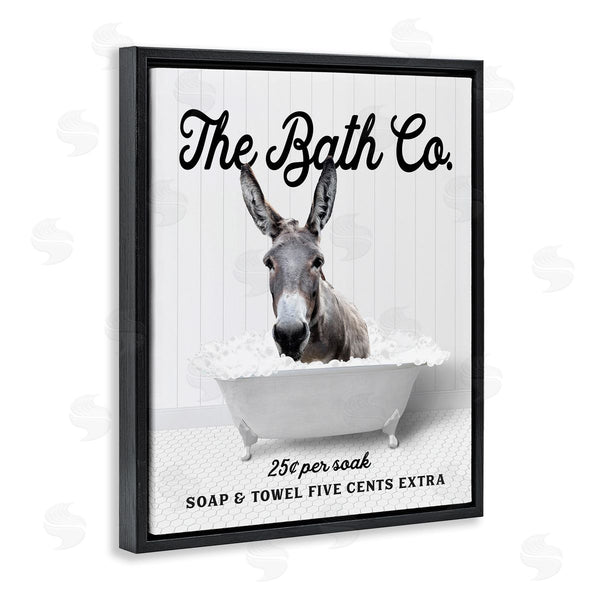Stupell Industries Lettered And Lined | Bubble Bathtub Donkey Wall Art