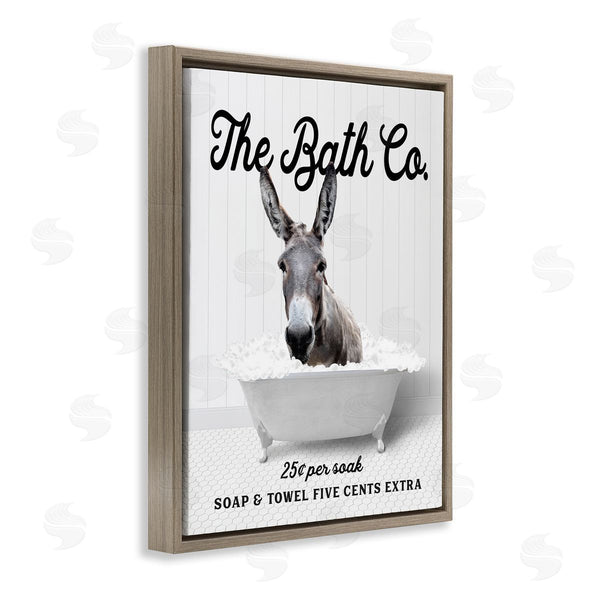 Stupell Industries Lettered And Lined | Bubble Bathtub Donkey Wall Art