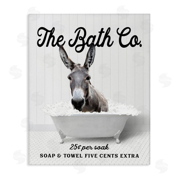 stupell industries Lettered and Lined | Bubble Bathtub Donkey Wall Art