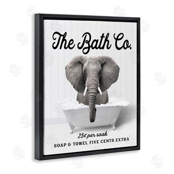 Stupell Industries Lettered And Lined | Bubble Bathtub Elephant Wall Art