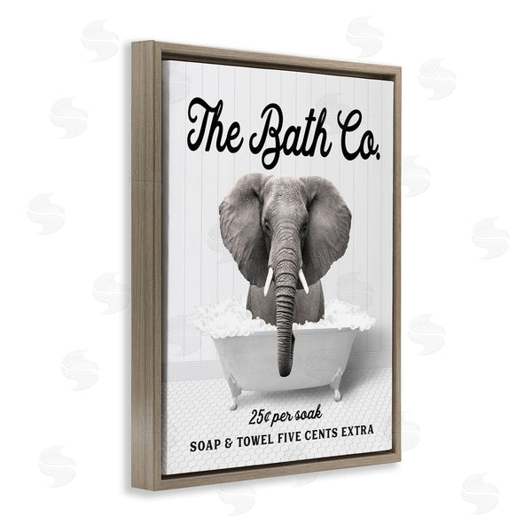 Stupell Industries Lettered And Lined | Bubble Bathtub Elephant Wall Art
